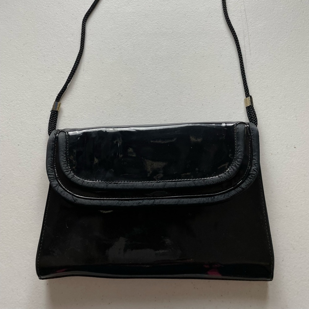 Vintage Black Purse Handbag Made in Korea